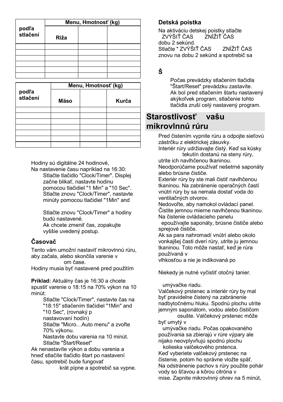 Starostlivosť o vańu mikrovlnnú rúru | Gorenje GMO-23 Ora Ito W User Manual | Page 82 / 175