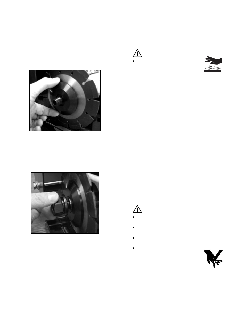 Removing the blade, Blade guard | Diamond Products CC155 User Manual | Page 15 / 28