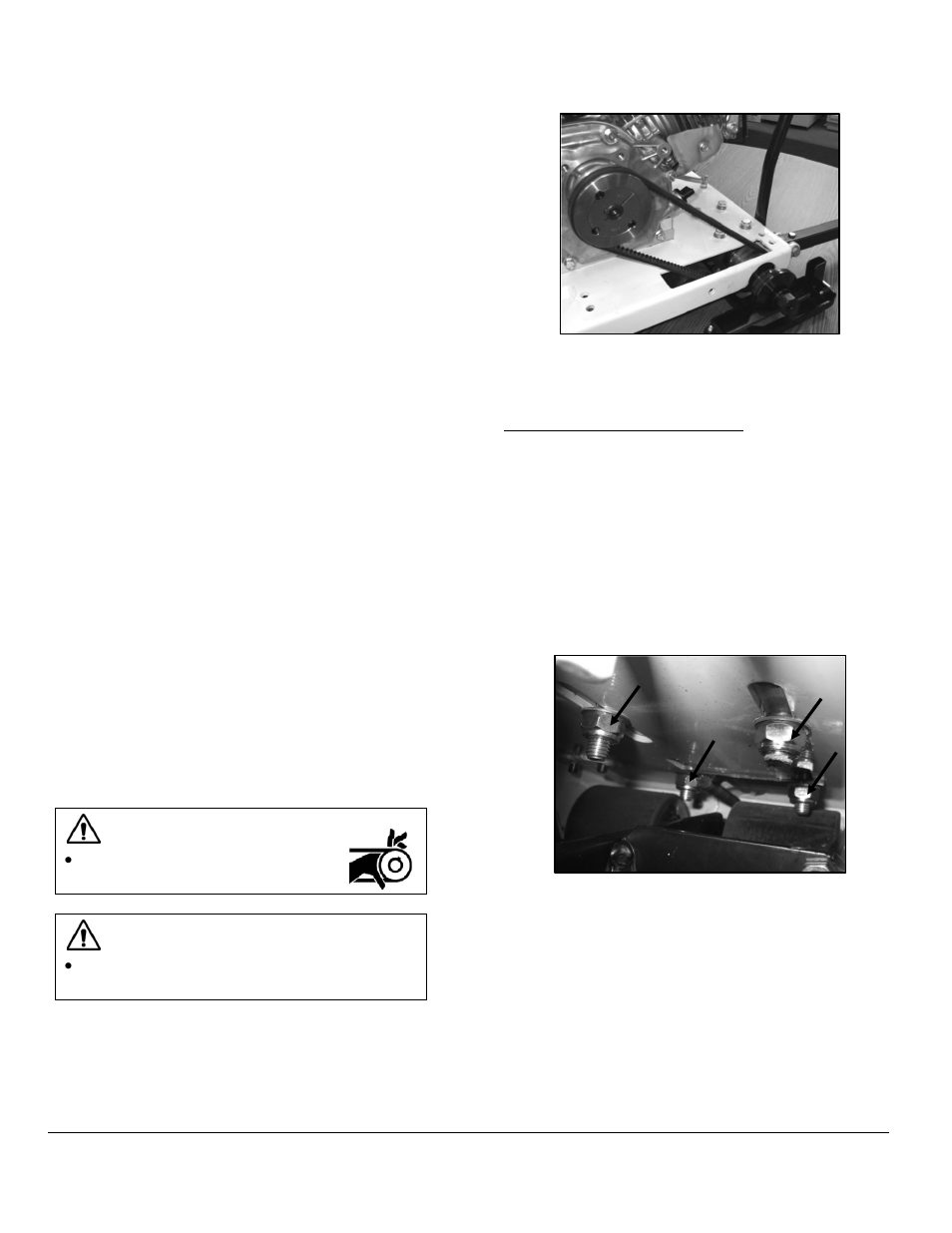 Blade drive belt, Tensioning the blade drive belt | Diamond Products CC155 User Manual | Page 21 / 28