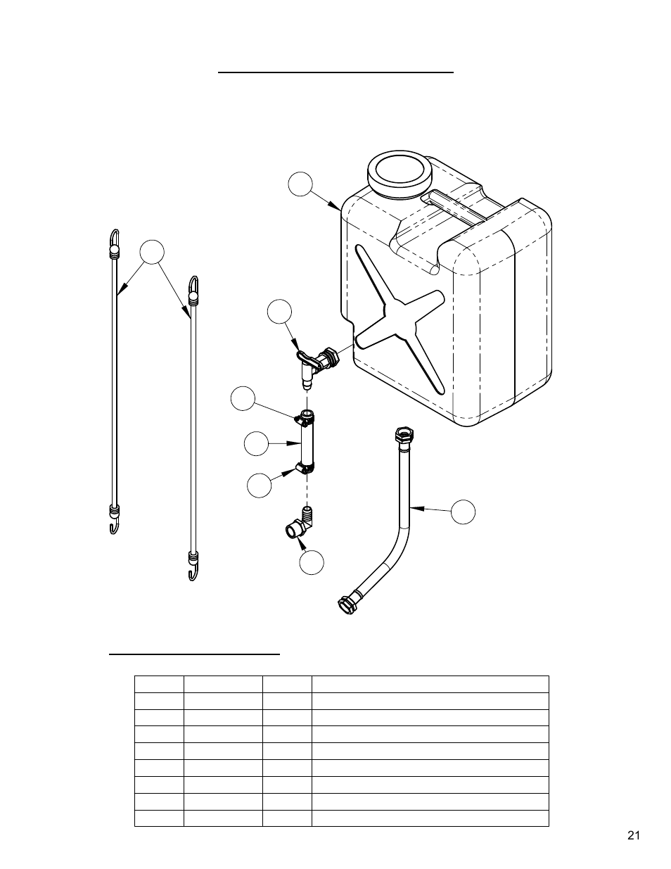 Water tank option, Water tank option group..……………………………………………… 21 | Diamond Products CC1300XL (Gas) User Manual | Page 21 / 24