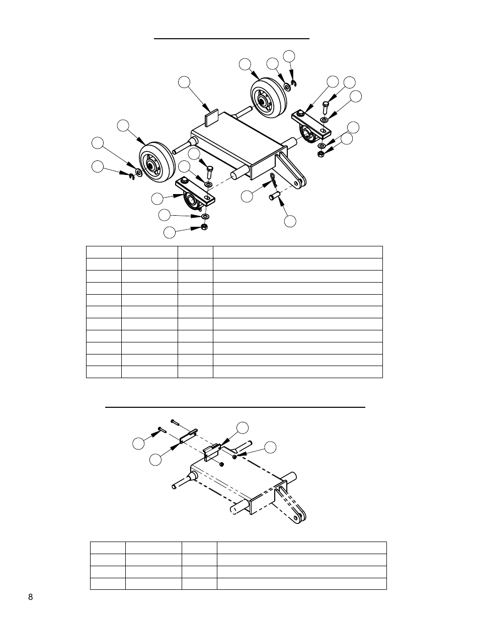 Front axle assembly | Diamond Products CC1800XL (Gas) User Manual | Page 8 / 44