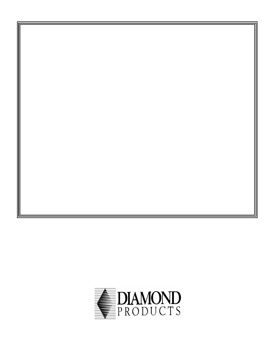 Equipment and parts warranty | Diamond Products CC1800XL User Manual | Page 8 / 8