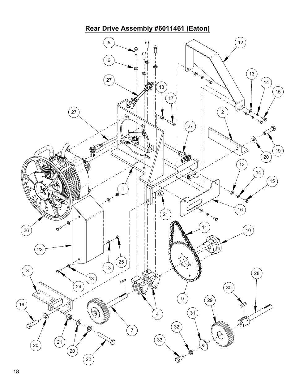 Rear drive assembly (eaton) | Diamond Products CC3500J User Manual | Page 18 / 68