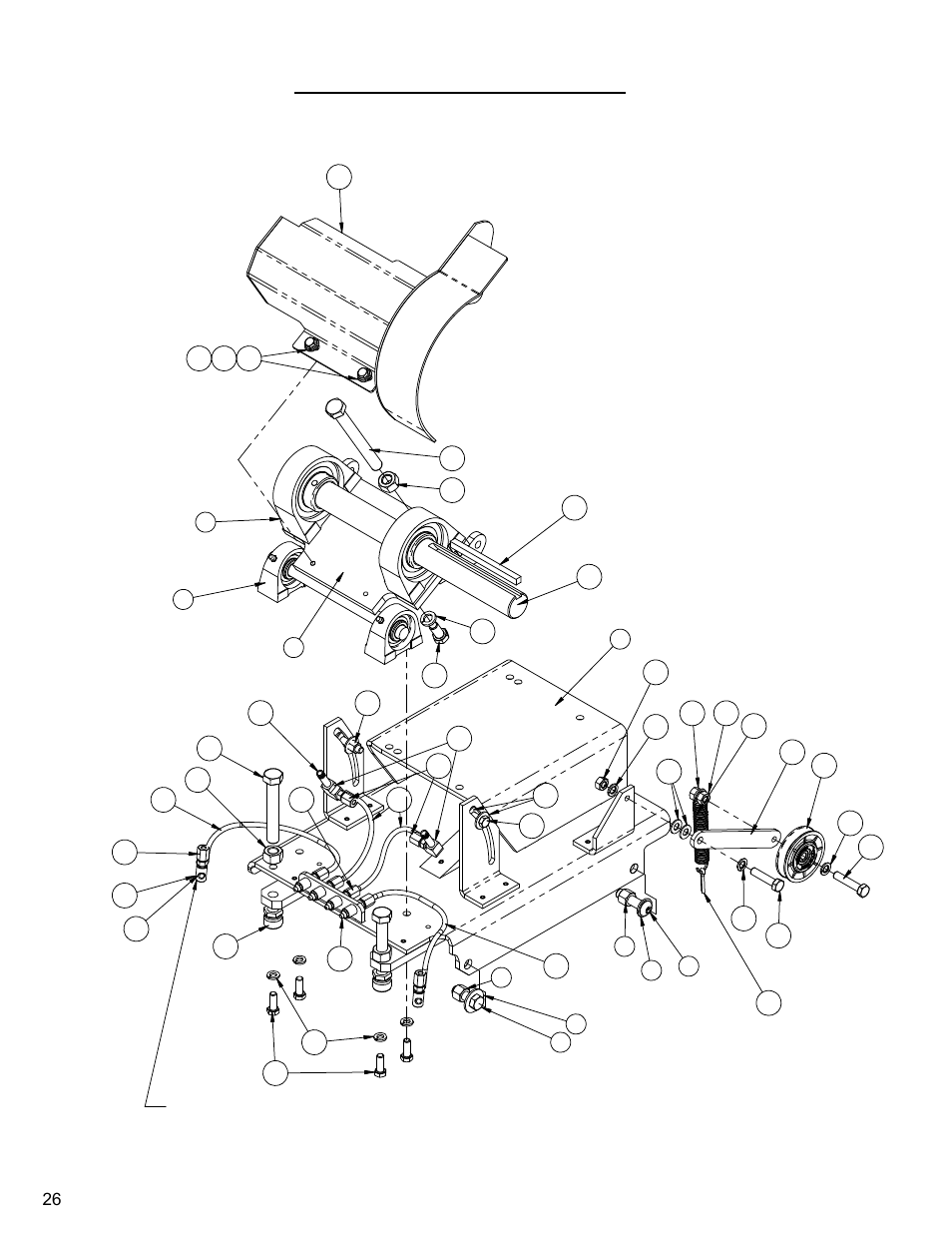 Engine base assembly, Engine base assembly………………………26, Bearings | Diamond Products CC3500J User Manual | Page 26 / 68
