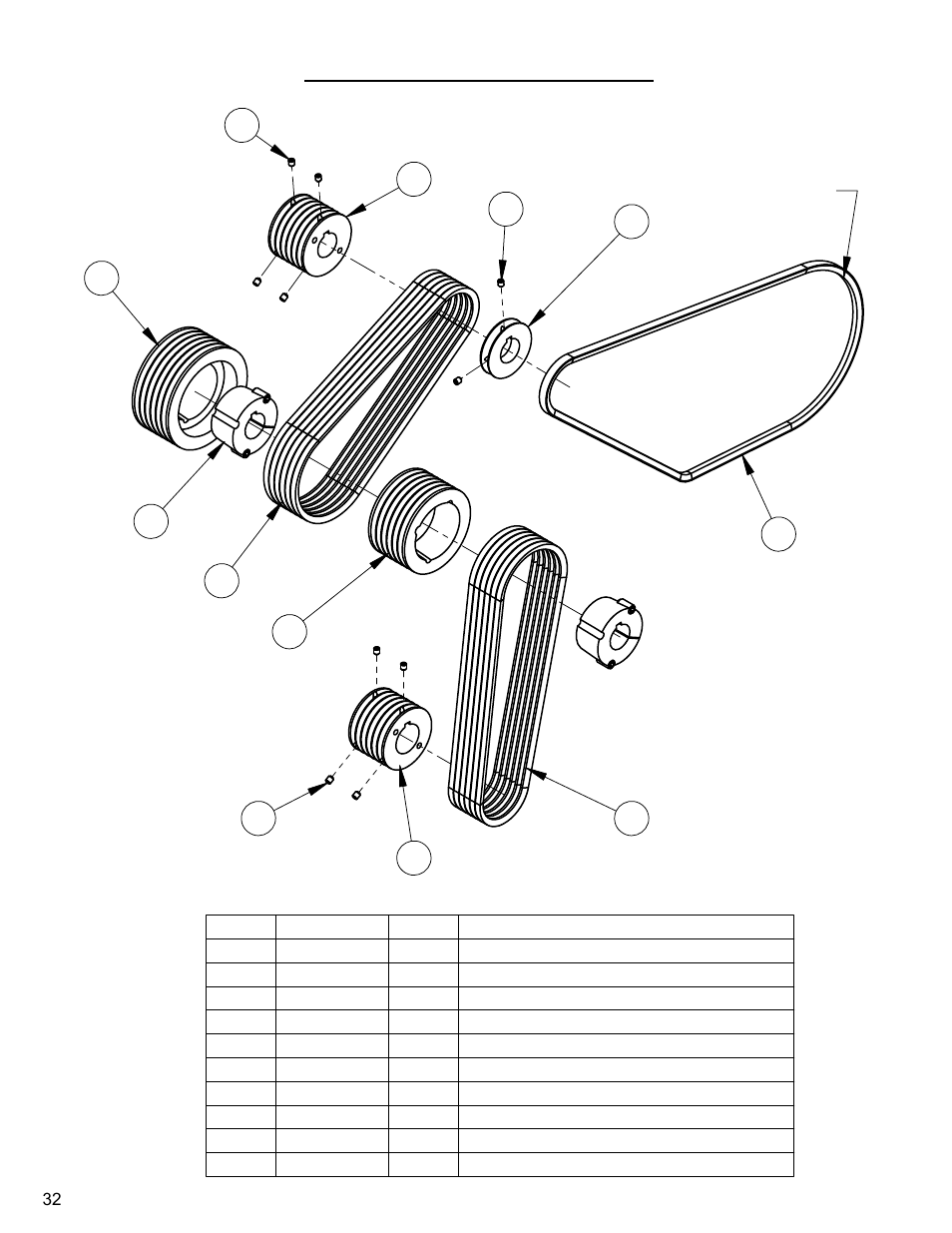 14" belt drive assembly | Diamond Products CC3500J User Manual | Page 32 / 68