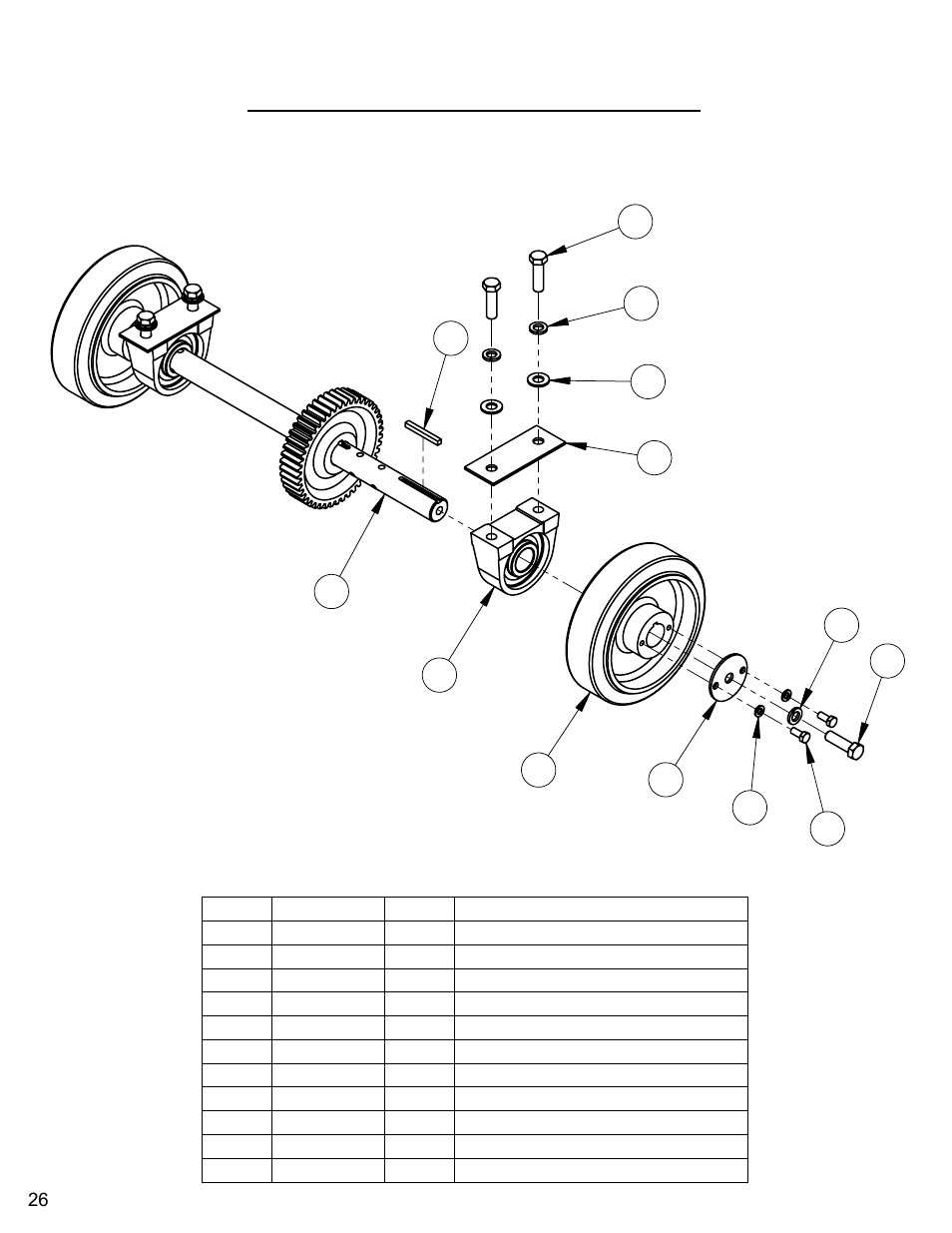 Rear axle assembly (eaton / gear) | Diamond Products CC3500E (Electric) User Manual | Page 26 / 68