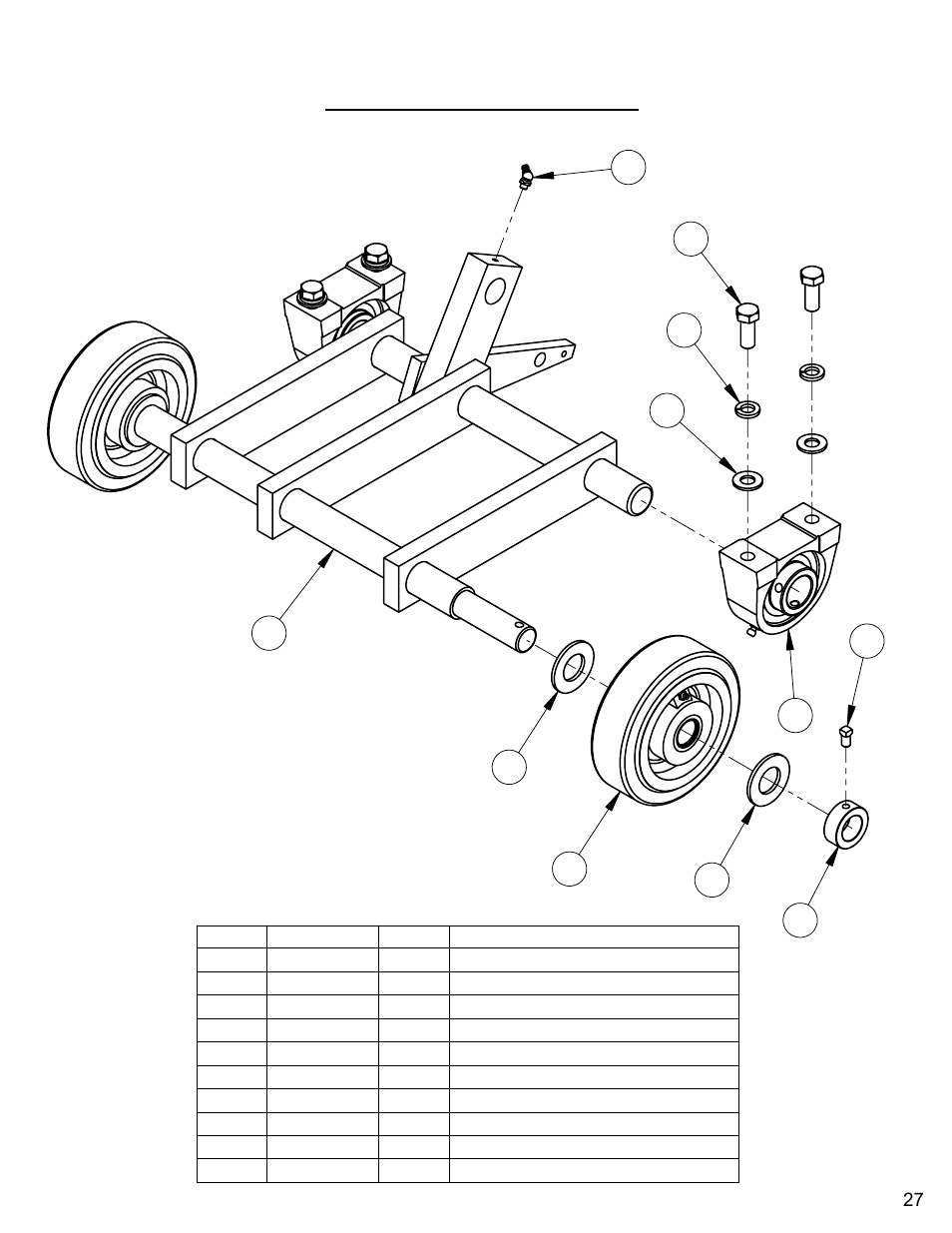 Front axle assembly | Diamond Products CC3500E (Electric) User Manual | Page 27 / 68