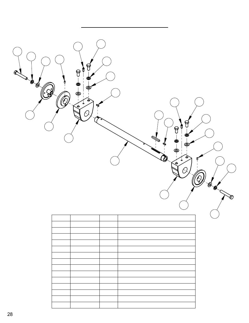 Blade shaft assembly | Diamond Products CC3500E (Electric) User Manual | Page 28 / 68