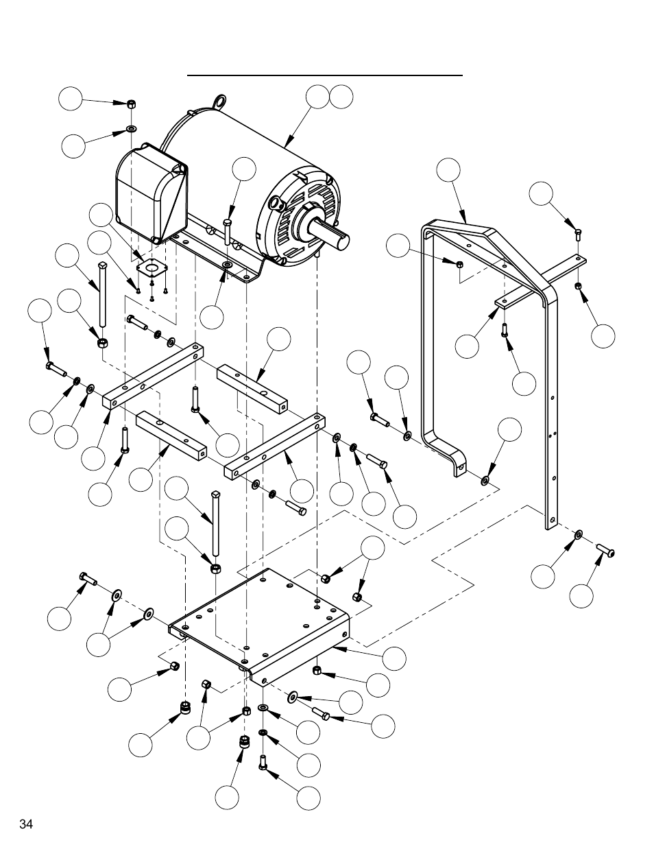 30hp motor mount assembly | Diamond Products CC3500E (Electric) User Manual | Page 34 / 68