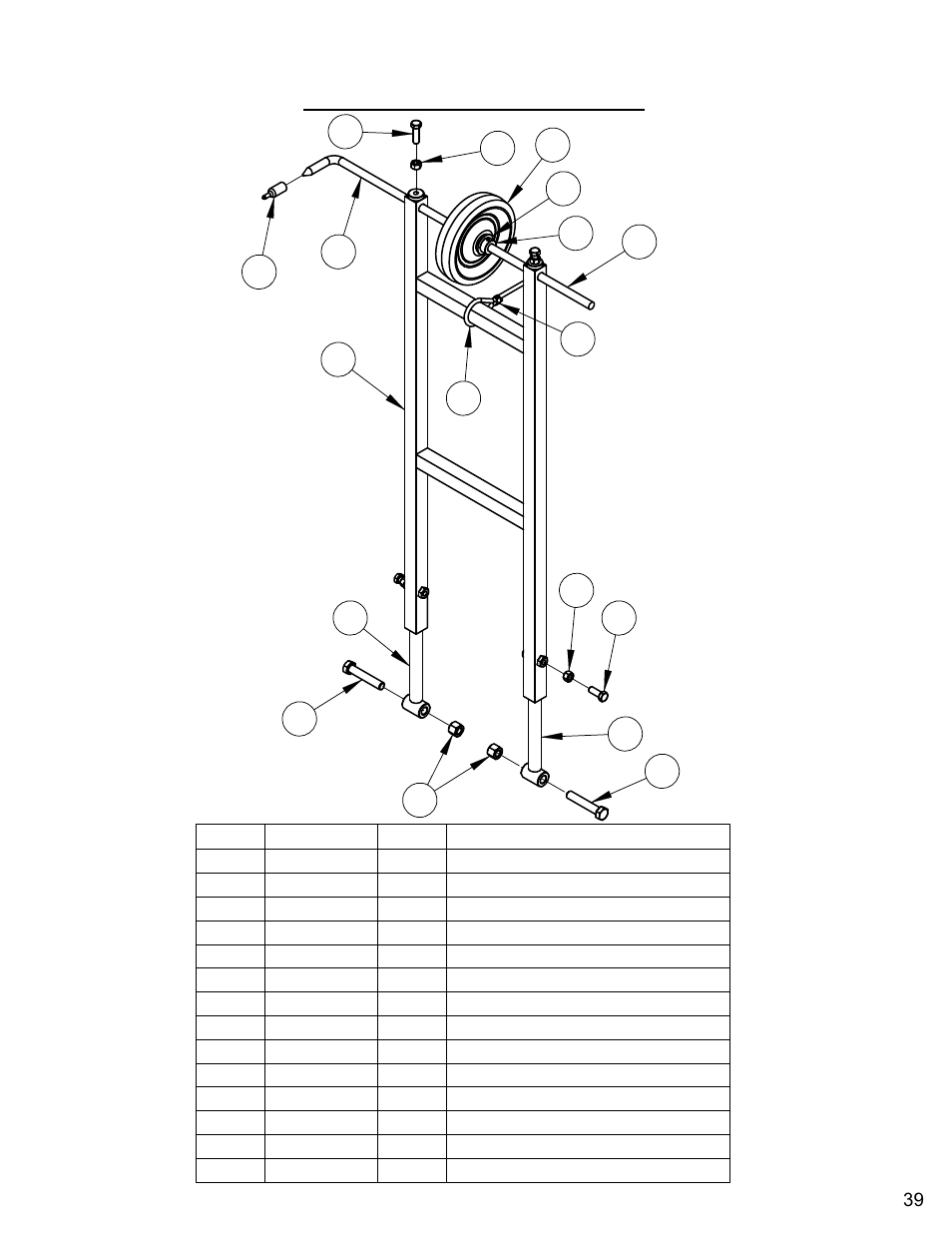 Front pointer assembly | Diamond Products CC3500E (Electric) User Manual | Page 39 / 68