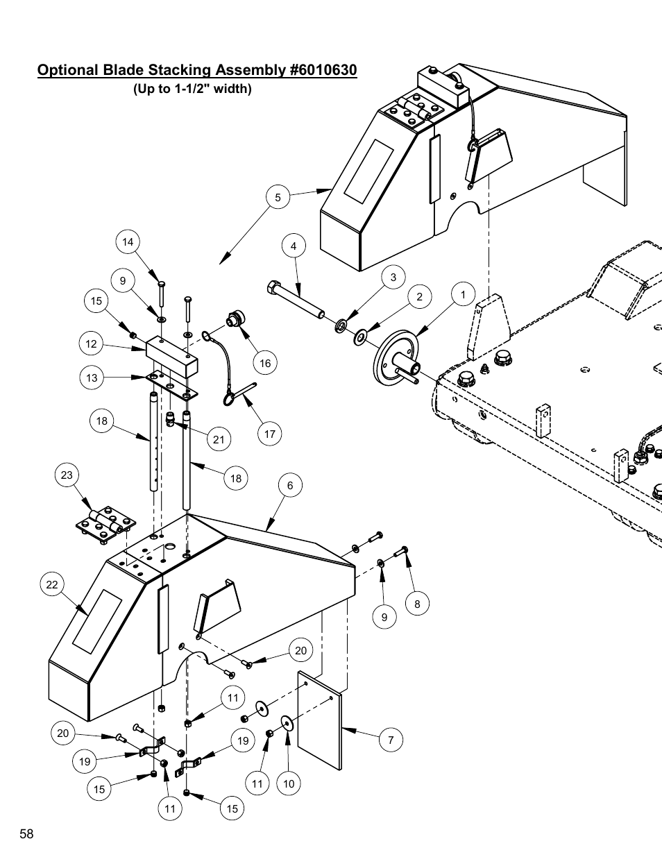 Optional blade stacking assembly | Diamond Products CC3500E (Electric) User Manual | Page 58 / 68