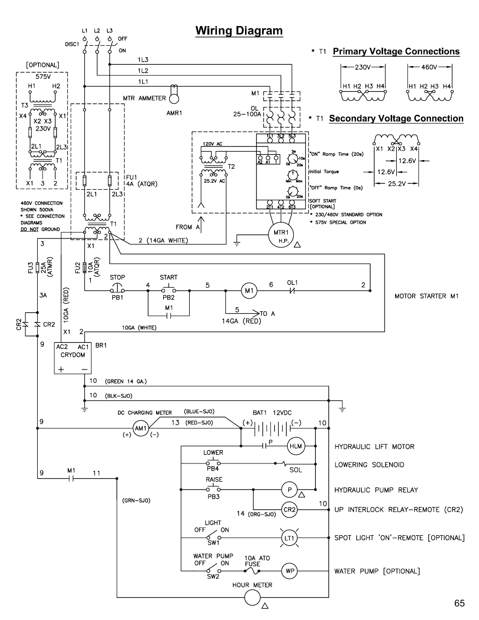 Wiring diagram | Diamond Products CC3500E (Electric) User Manual | Page 65 / 68