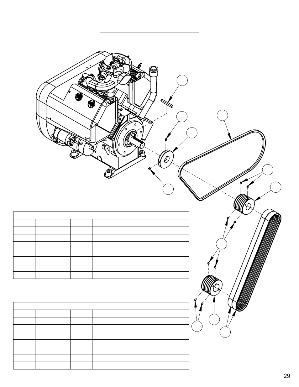 Belt drive assembly | Diamond Products CC3535 User Manual | Page 29 / 64