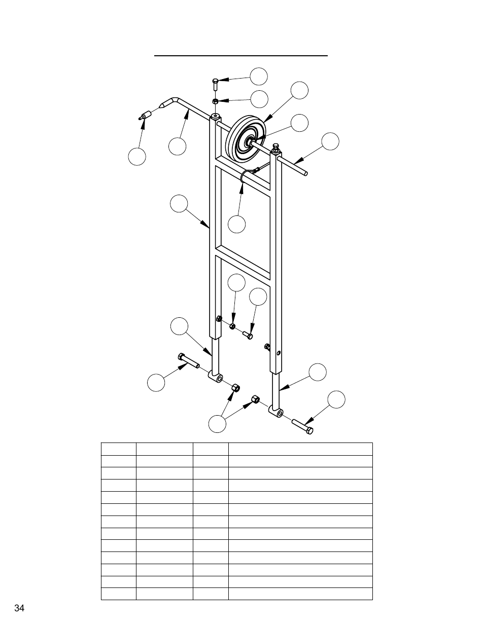 Front pointer assembly | Diamond Products CC3535 User Manual | Page 34 / 64