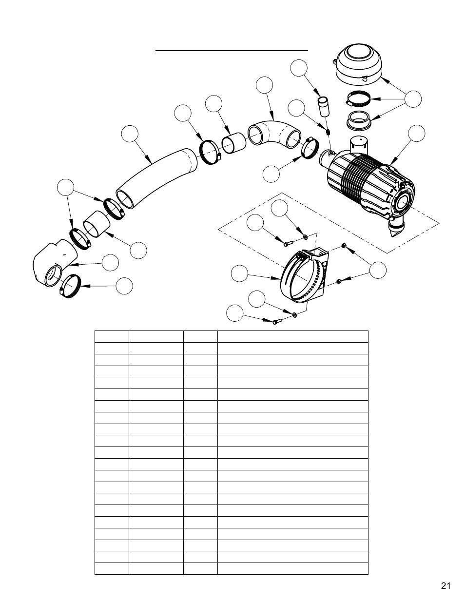 Air intake assembly | Diamond Products CC3728 User Manual | Page 21 / 80