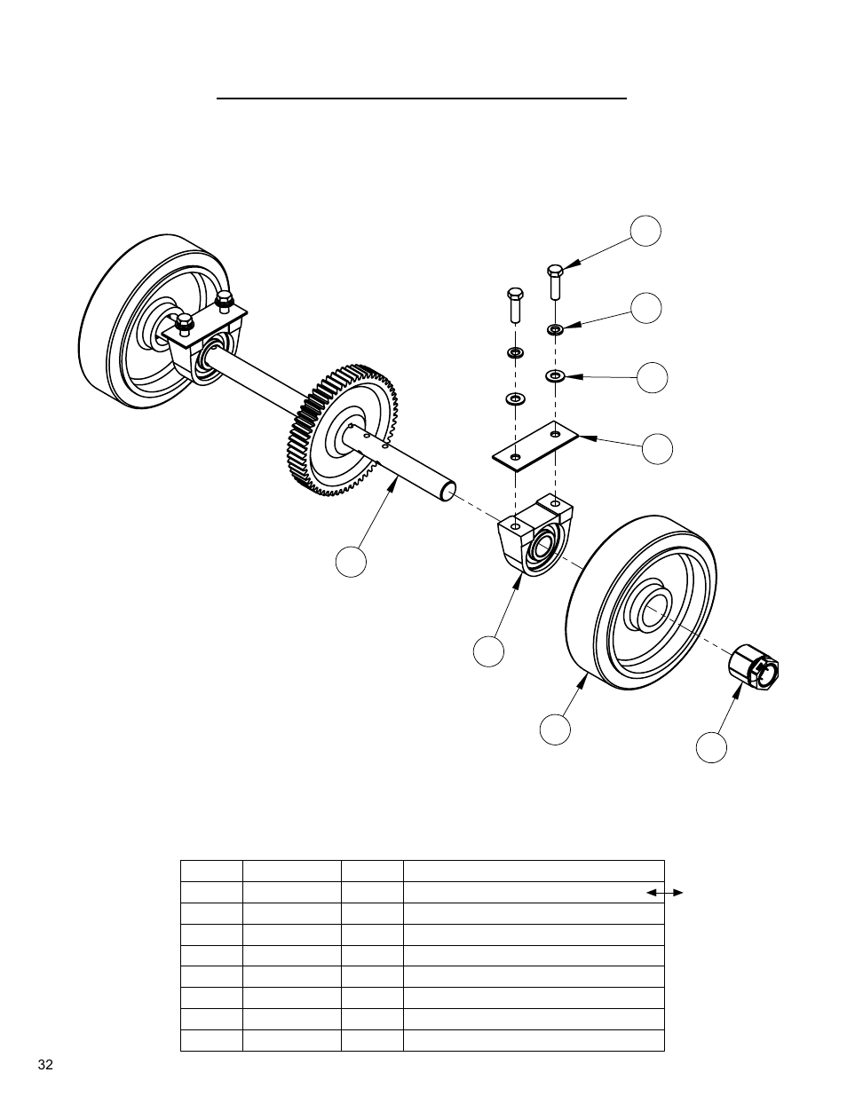 Rear axle assembly (eaton / gear) | Diamond Products CC3700E User Manual | Page 32 / 84