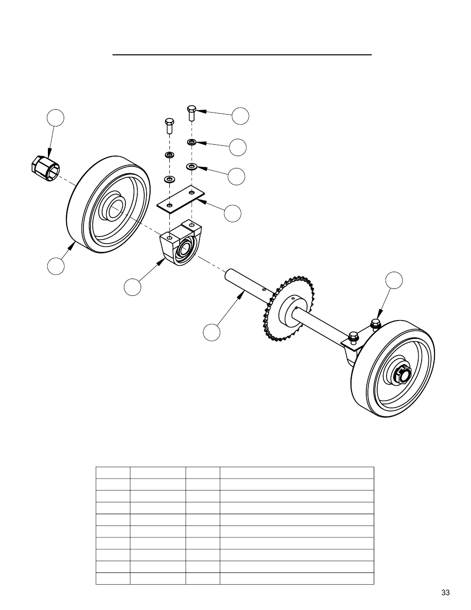 Rear axle assembly (sundstrand / chain) | Diamond Products CC3700E User Manual | Page 33 / 84