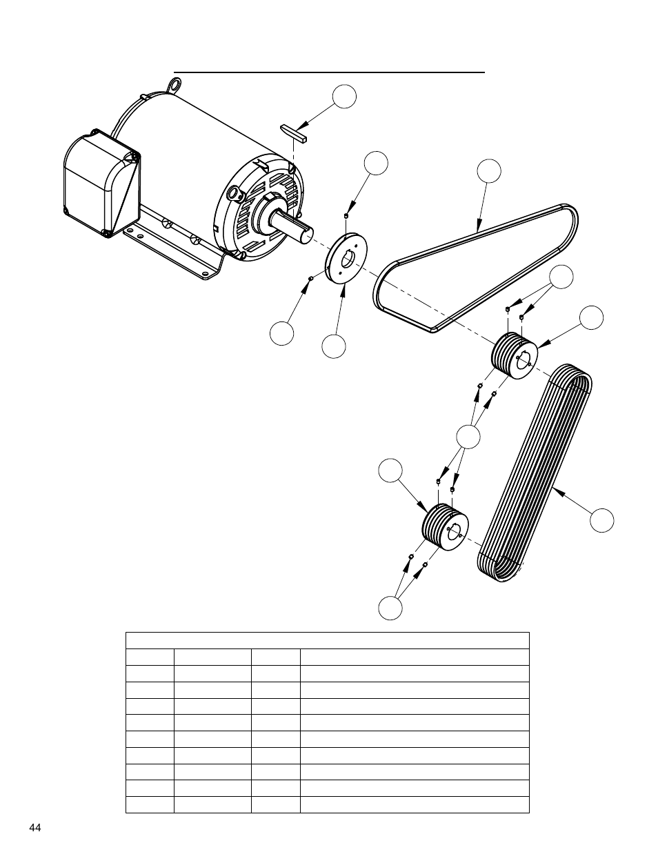 25hp & 30hp belt drive assembly | Diamond Products CC3700E User Manual | Page 44 / 84