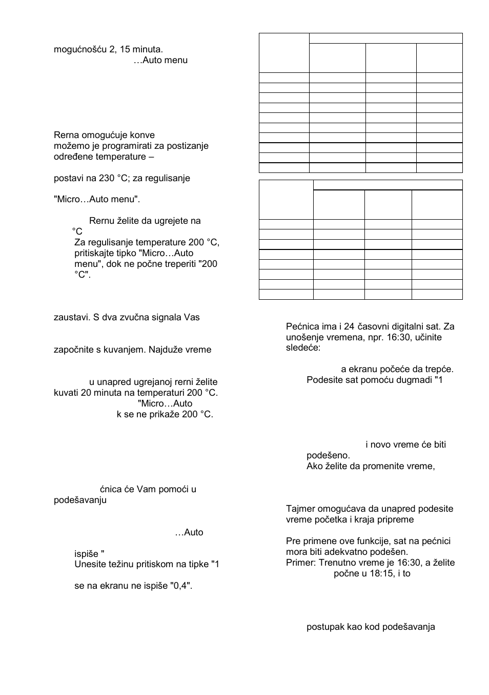 Auto meni, Tajmer | Gorenje GMO-25 DCE User Manual | Page 22 / 169