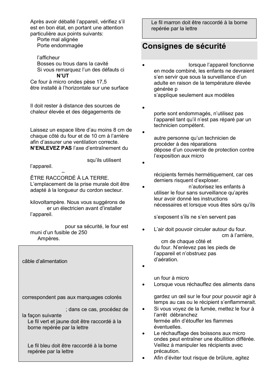 Consignes de sécurité importantes | Gorenje GMO-25 DCE User Manual | Page 51 / 169