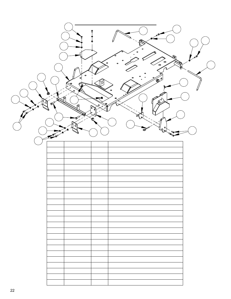 Frame base assembly | Diamond Products CC3700E-3 Speed User Manual | Page 22 / 72