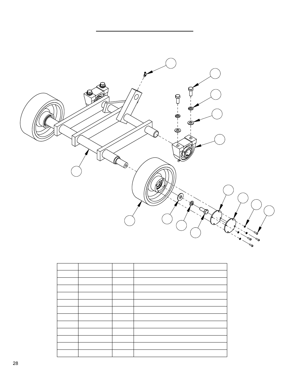 Front axle assembly | Diamond Products CC3700E-3 Speed User Manual | Page 28 / 72