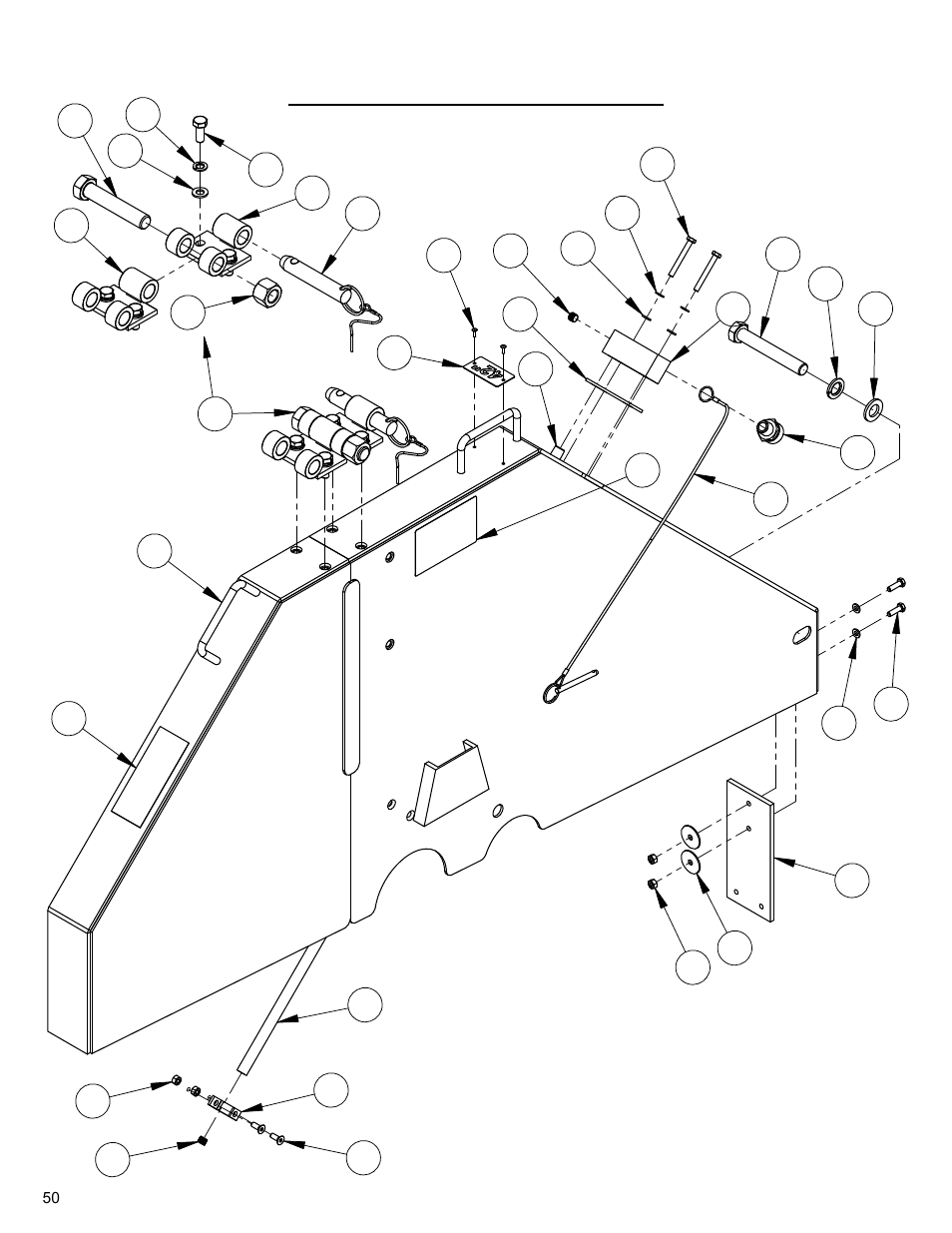 42" blade guard assembly, 42” blade guard assembly | Diamond Products CC3700E-3 Speed User Manual | Page 50 / 72