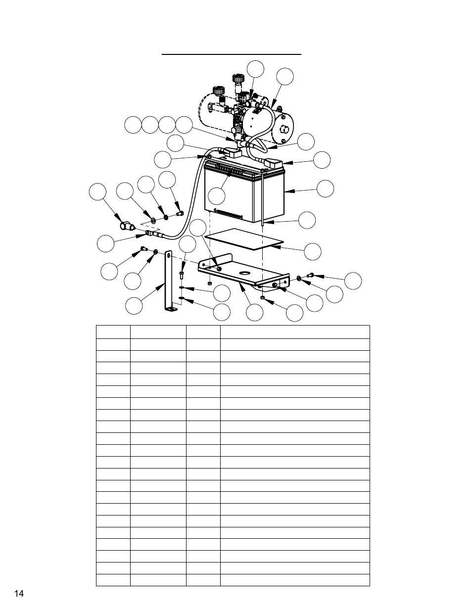 Battery assembly | Diamond Products C740TE User Manual | Page 14 / 68