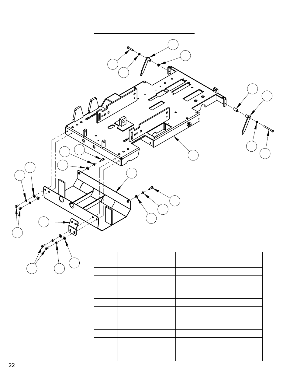 Frame base assembly | Diamond Products C740TE User Manual | Page 22 / 68