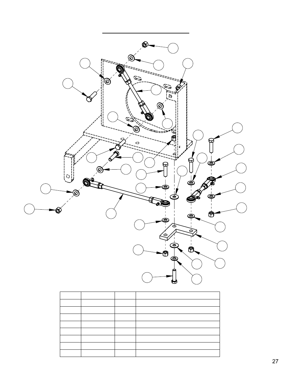 Linkage assembly | Diamond Products C740TE User Manual | Page 27 / 68