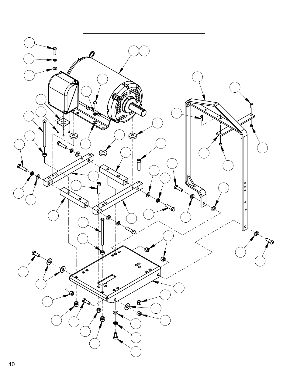 30hp motor mount assembly | Diamond Products C740TE User Manual | Page 40 / 68