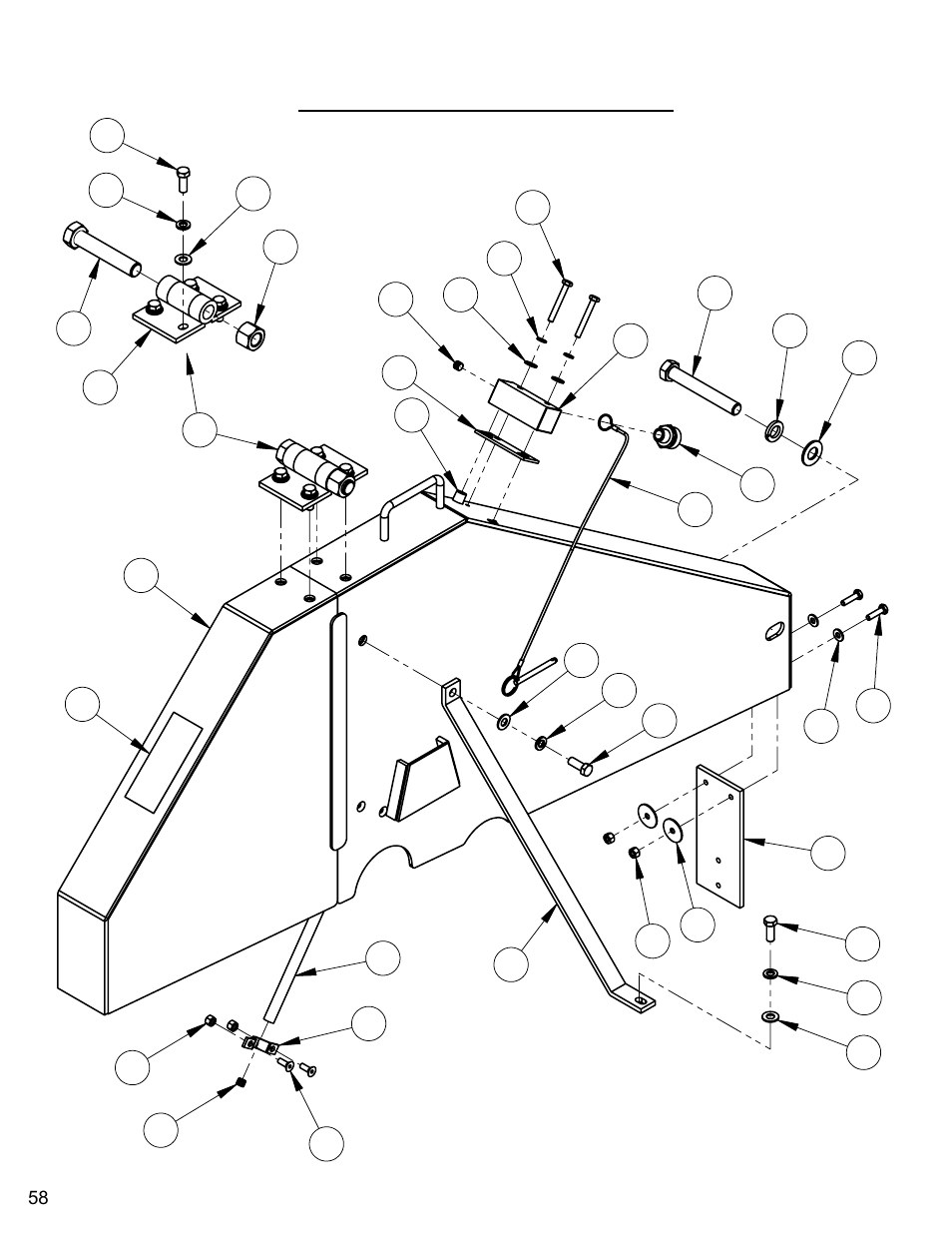 36" blade guard assembly, 36” blade guard assembly | Diamond Products C740TE User Manual | Page 58 / 68