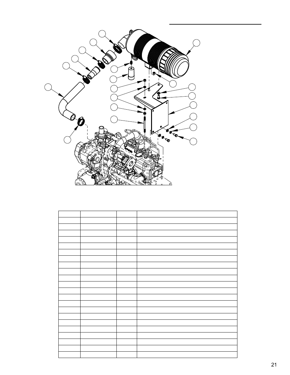 Air filter, Air filter assembly | Diamond Products CC4144D User Manual | Page 21 / 64