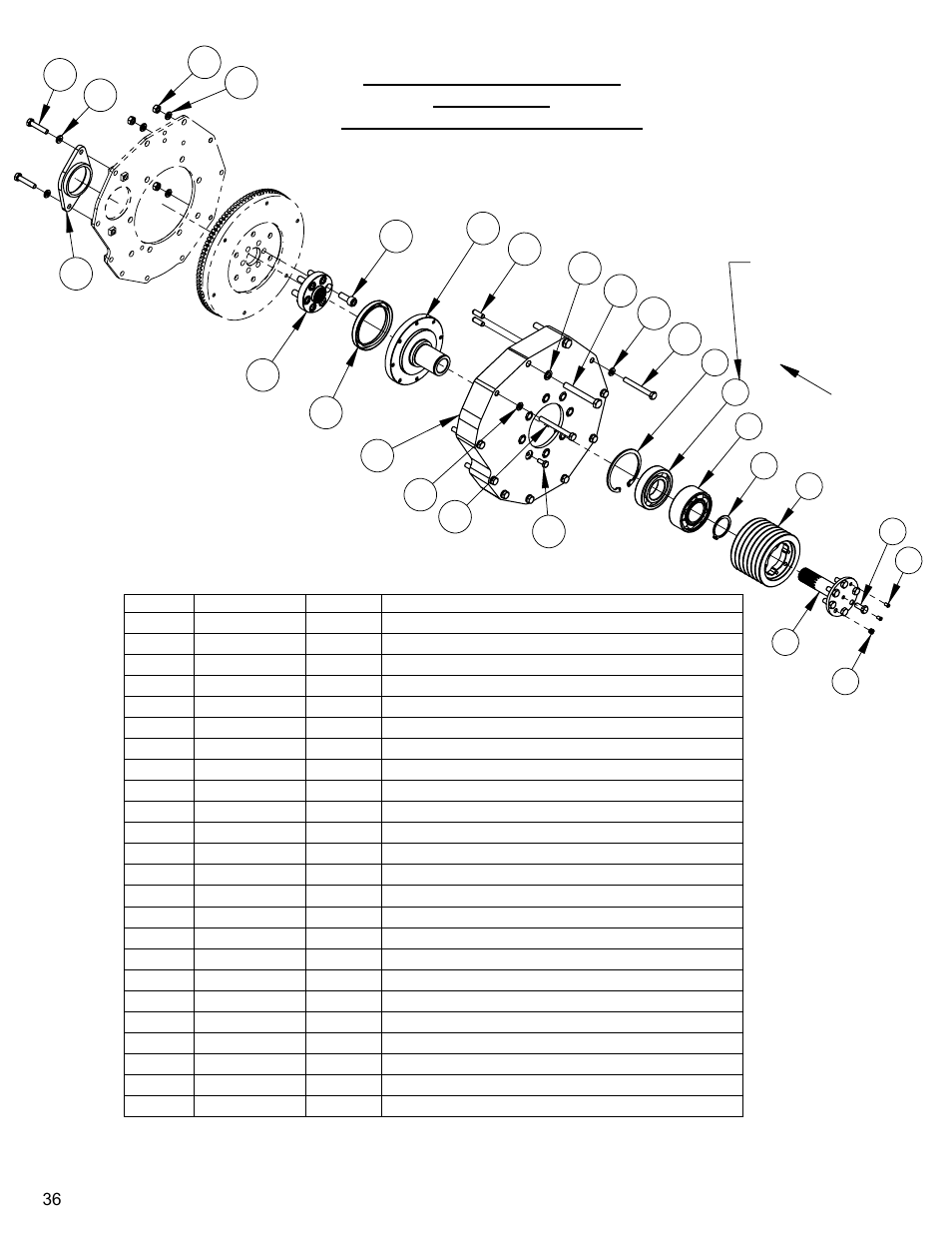 Pto post 2009, 1” pto assembly (post 2009 style) | Diamond Products CC4144D User Manual | Page 36 / 64
