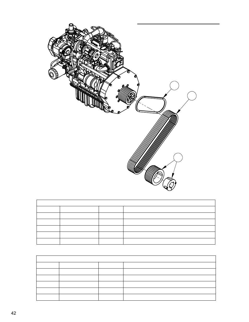 Belt drive, Belt drive assembly | Diamond Products CC4144D User Manual | Page 42 / 64