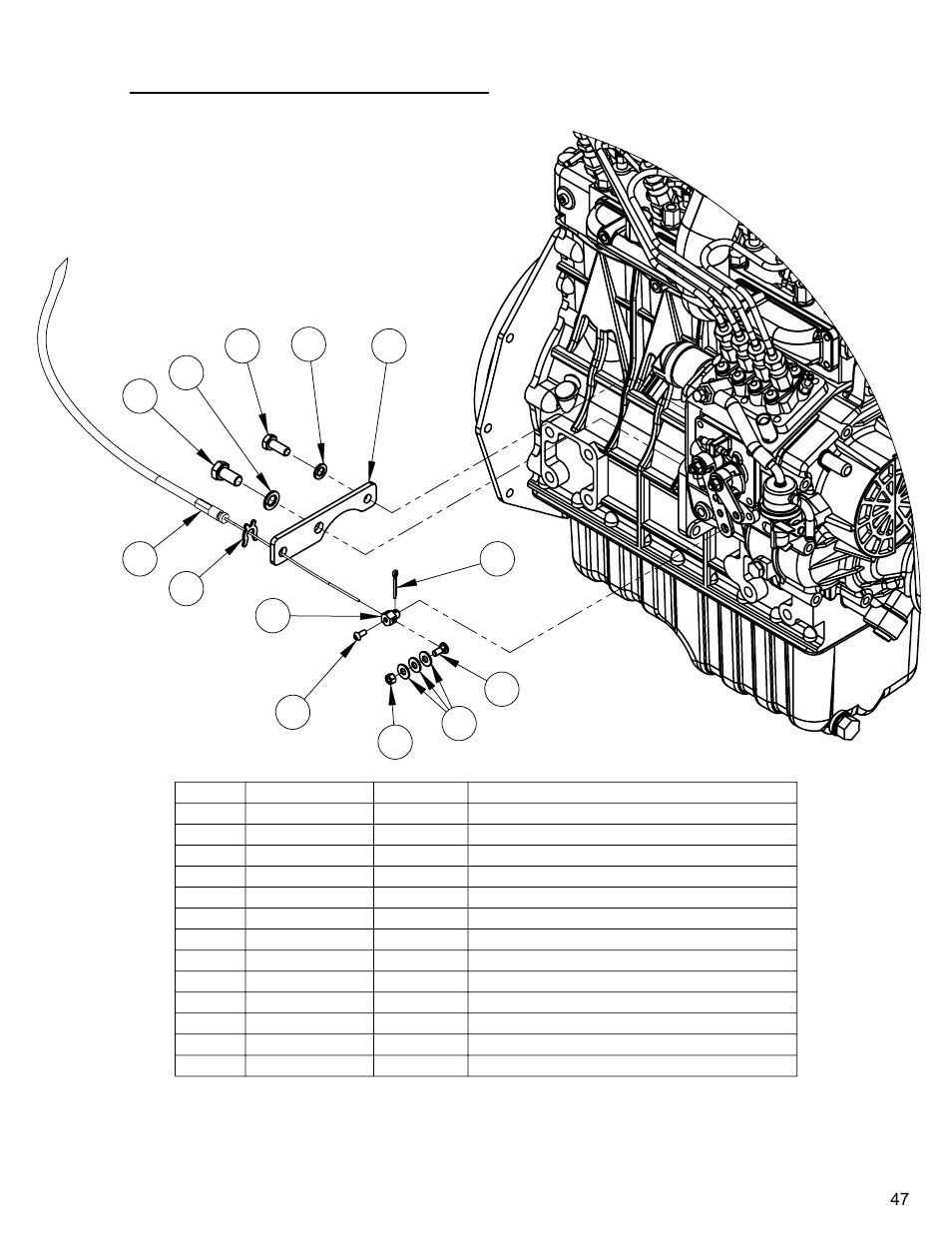 Throttle cable, Throttle cable assembly | Diamond Products CC4144D User Manual | Page 47 / 64