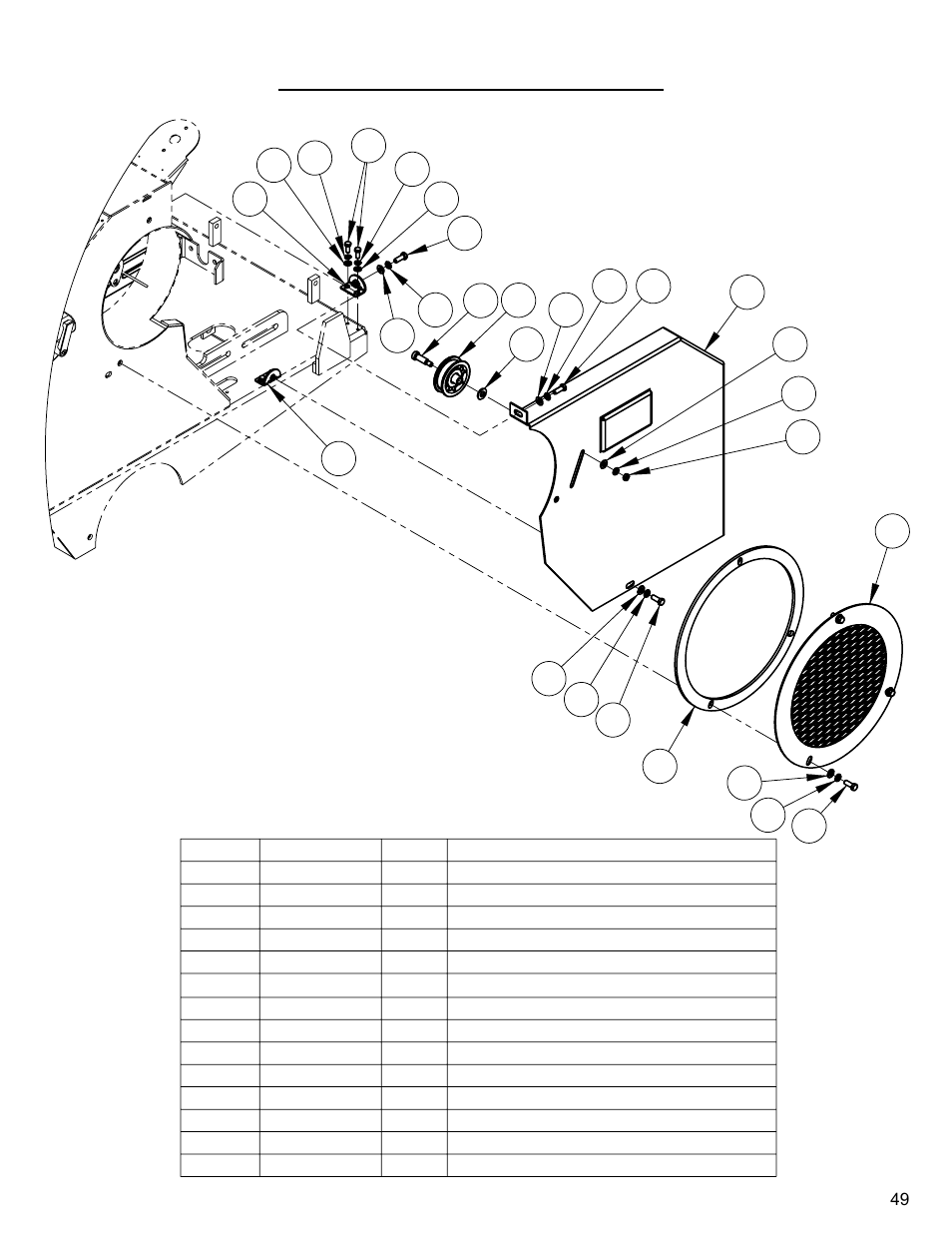 Right belt guard, Right belt guard assembly | Diamond Products CC4144D User Manual | Page 49 / 64