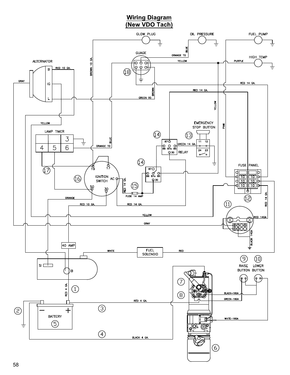 Wiring diagram | Diamond Products CC4144D User Manual | Page 58 / 64