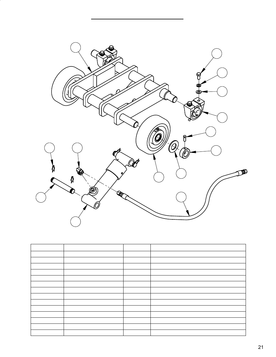 Front axle assembly | Diamond Products CC4144D-XL User Manual | Page 21 / 60