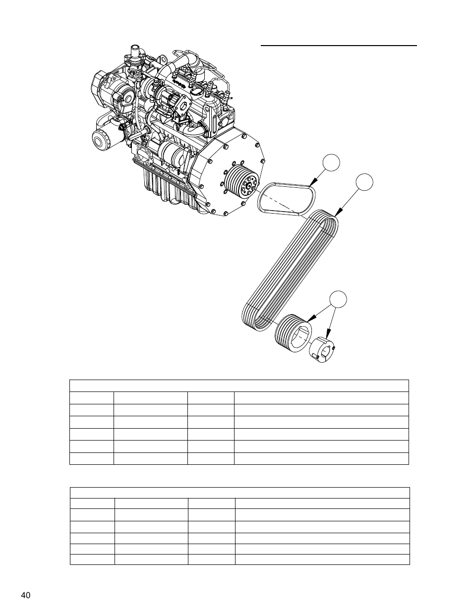 Belt drive assembly | Diamond Products CC4144D-XL User Manual | Page 40 / 60