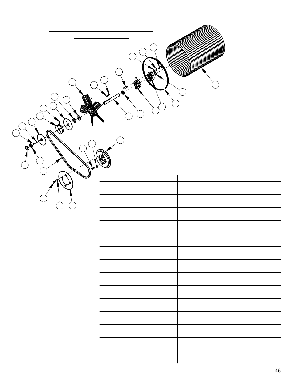 6045414 cooling fan 26-30-36, Cooling fan assembly (26” & 30”) | Diamond Products CC4144D-XL User Manual | Page 45 / 60