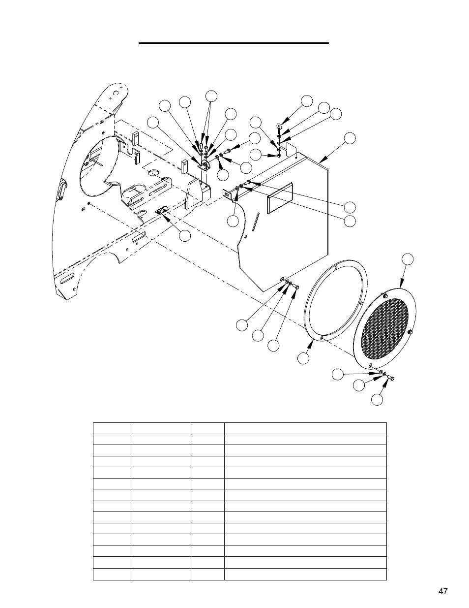 Right belt guard assembly | Diamond Products CC4144D-XL User Manual | Page 47 / 60