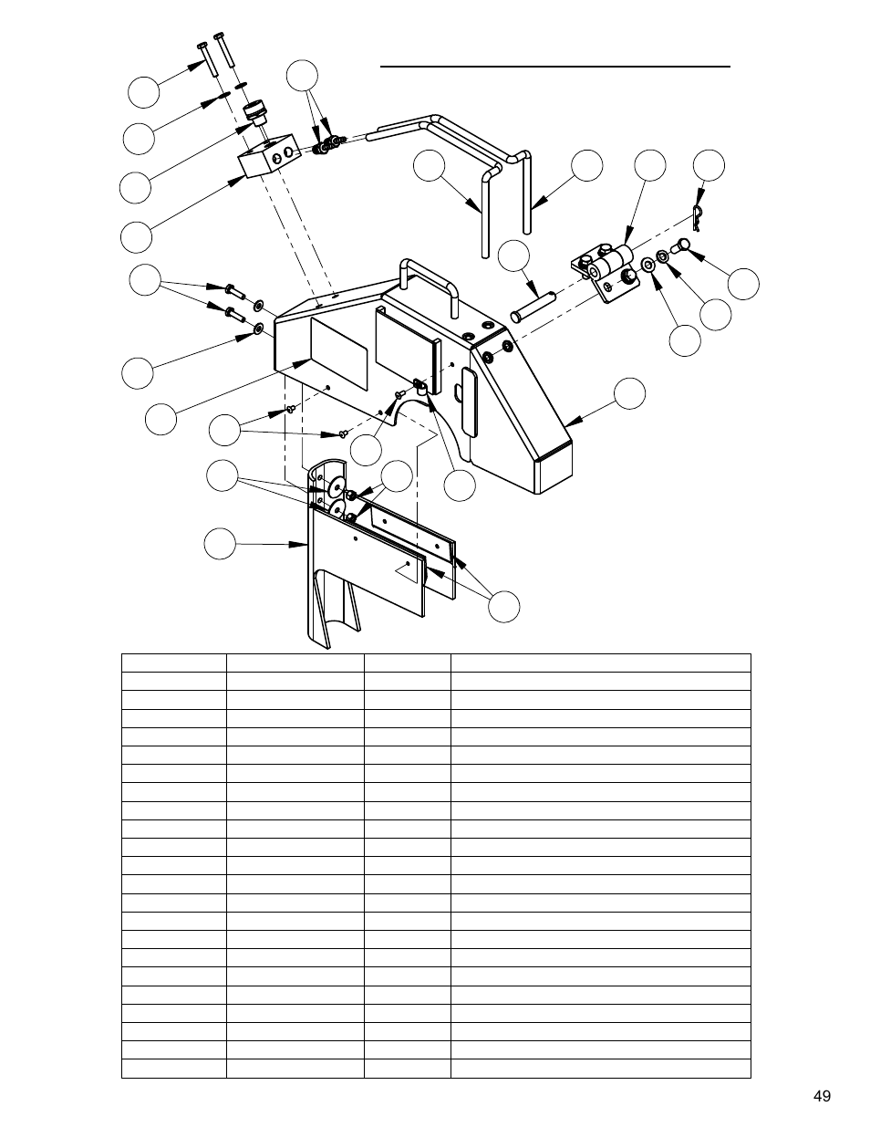 14” blade guard assembly | Diamond Products CC4144D-XL User Manual | Page 49 / 60