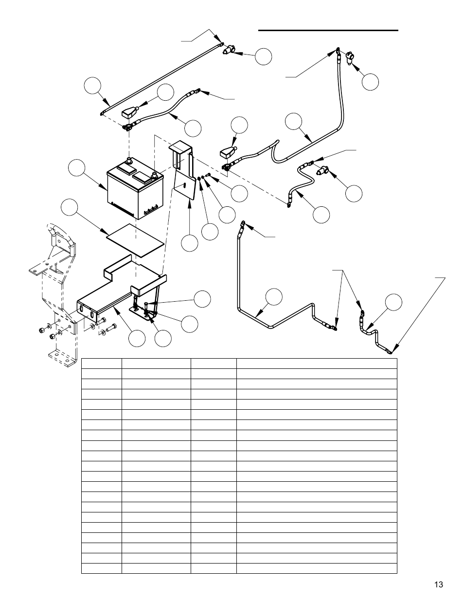 13 battery ass'y, Battery assembly | Diamond Products CC4144D (3 Speed) User Manual | Page 13 / 68