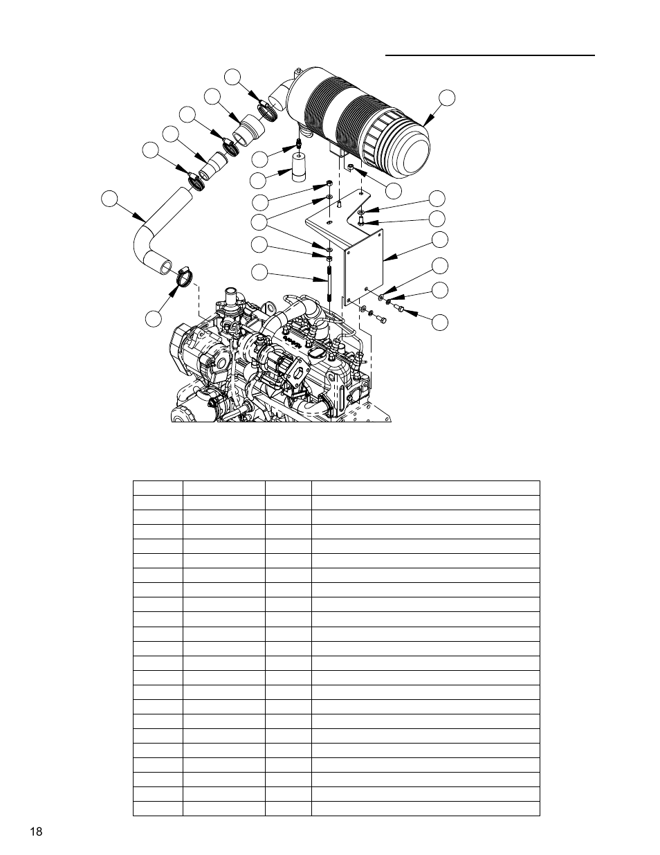 18 air filter ass'y, Air filter assembly | Diamond Products CC4144D (3 Speed) User Manual | Page 18 / 68