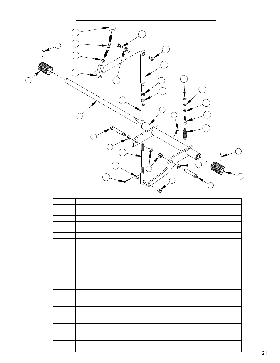 21 positraction engagement ass'y, Positraction engagement assembly | Diamond Products CC4144D (3 Speed) User Manual | Page 21 / 68