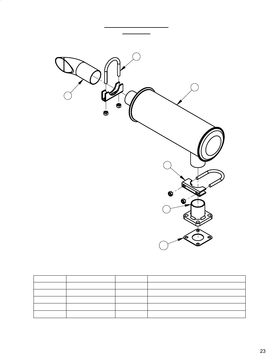 23 horizontal muffler, Horizontal muffler kit | Diamond Products CC4144D (3 Speed) User Manual | Page 23 / 68