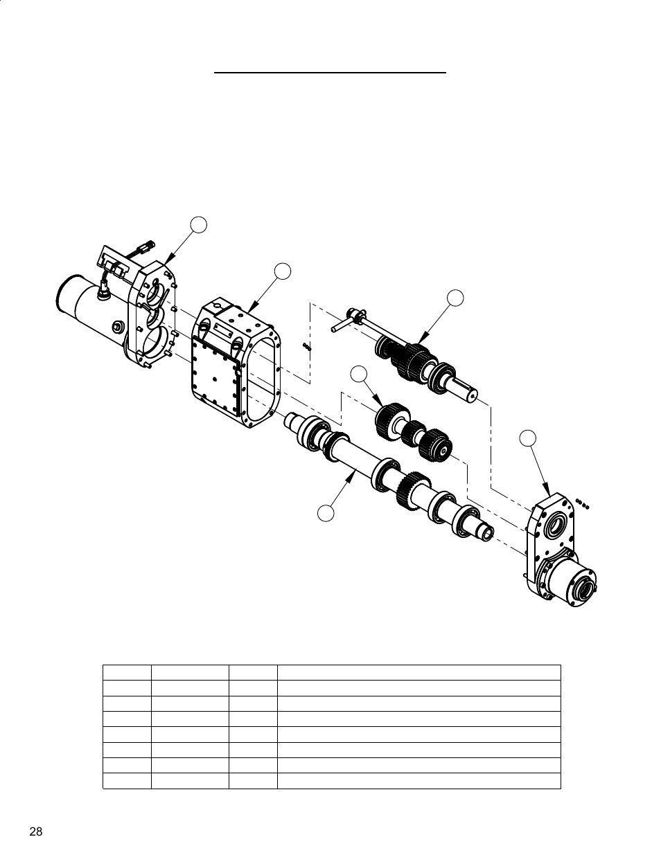 28 dp 3-speed transmission ass'y, Speed transmission | Diamond Products CC4144D (3 Speed) User Manual | Page 28 / 68