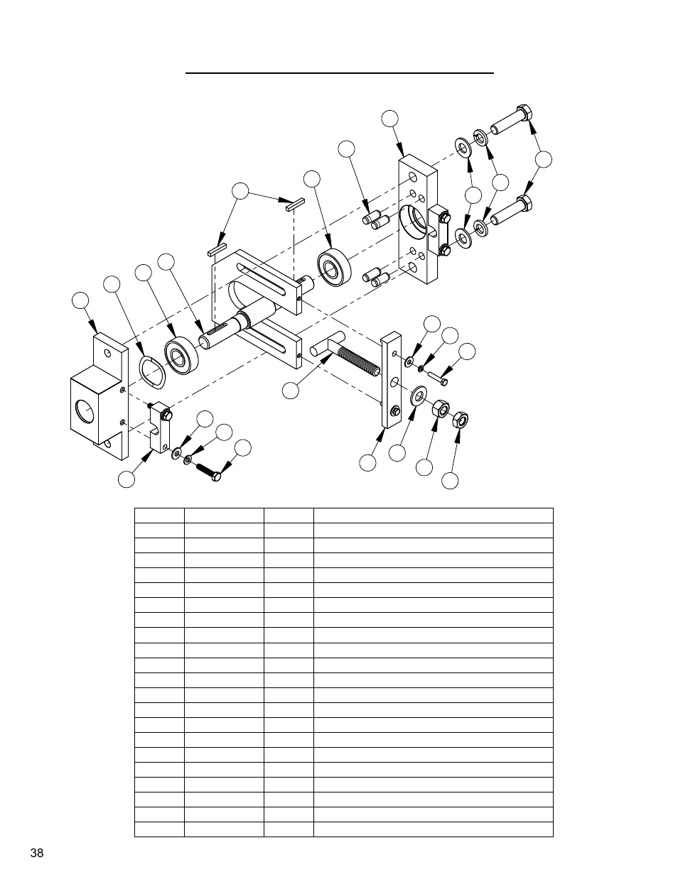38 differential jackshaft ass'y, Differential jackshaft assembly | Diamond Products CC4144D (3 Speed) User Manual | Page 38 / 68