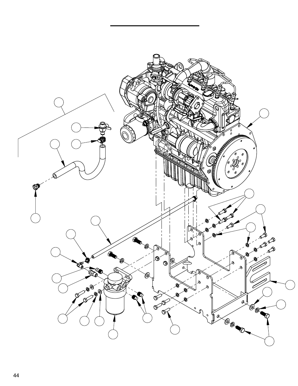 44 engine ass'y, Engine assembly | Diamond Products CC4144D (3 Speed) User Manual | Page 44 / 68